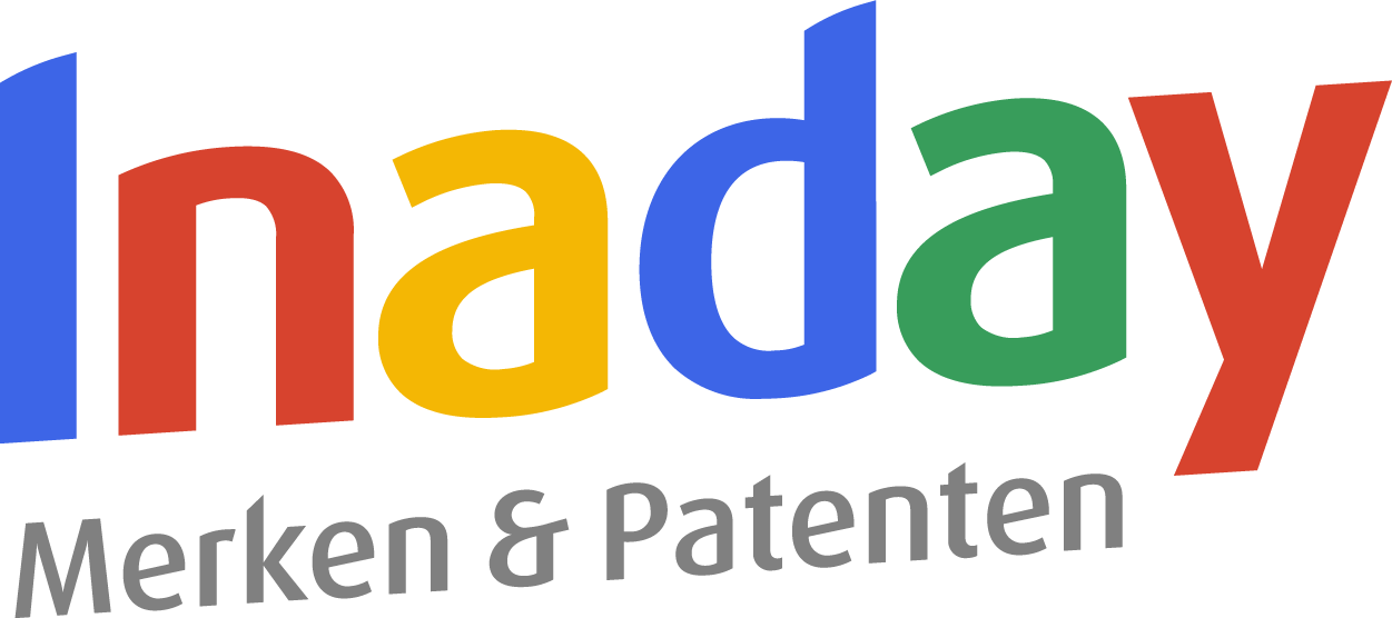 Logo Inaday Kleuren van Google Kleurmerk bescherming registreren